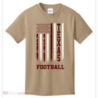 Texas Football Fan American Flag Kids T-Shirt thumb 0