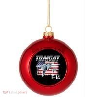 Tomcat F14 Fighter Jet Plastic Christmas Ball Ornament thumb 0