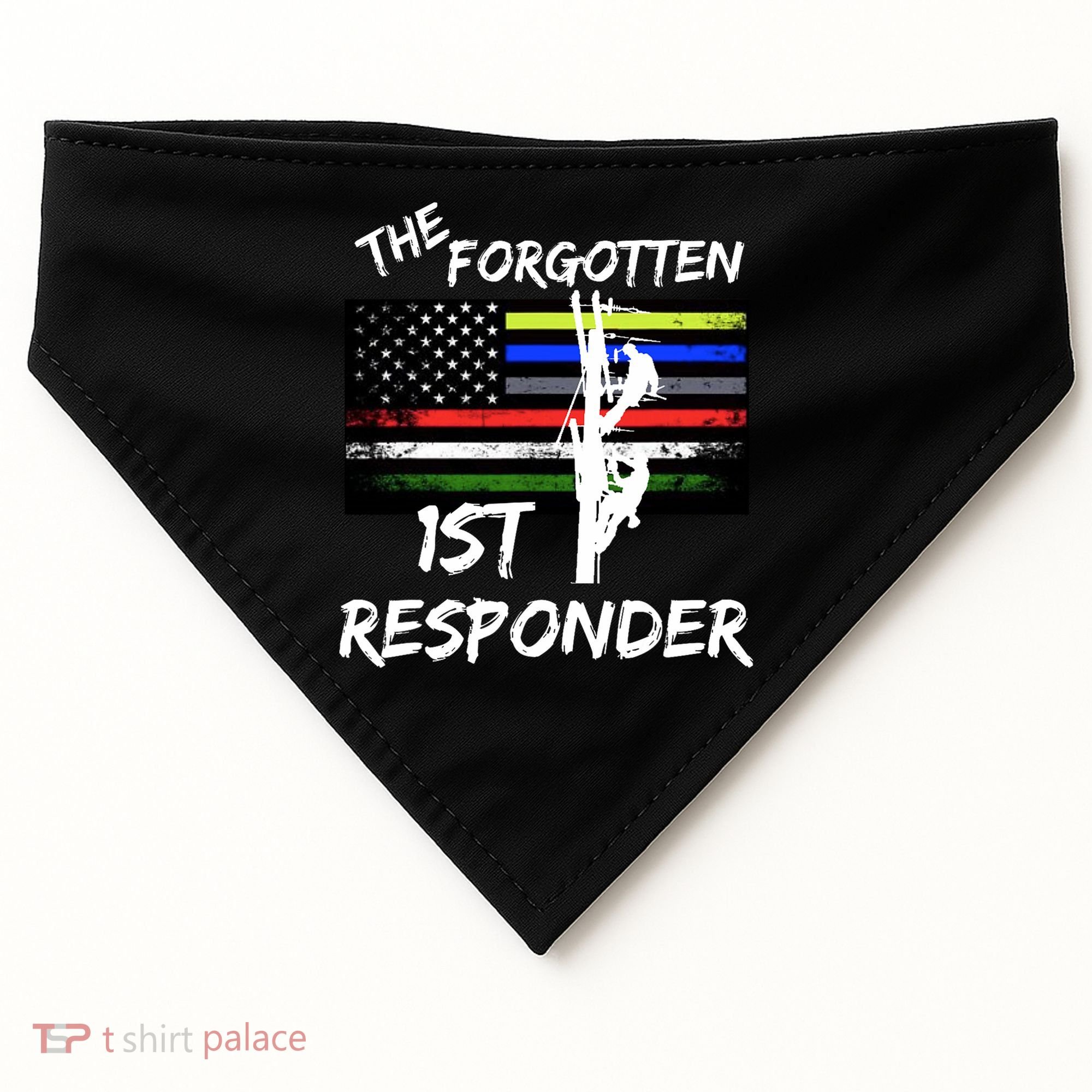 The Forgotten First Responder Tribute To Electrical Lineman USA-Made Doggie Bandana