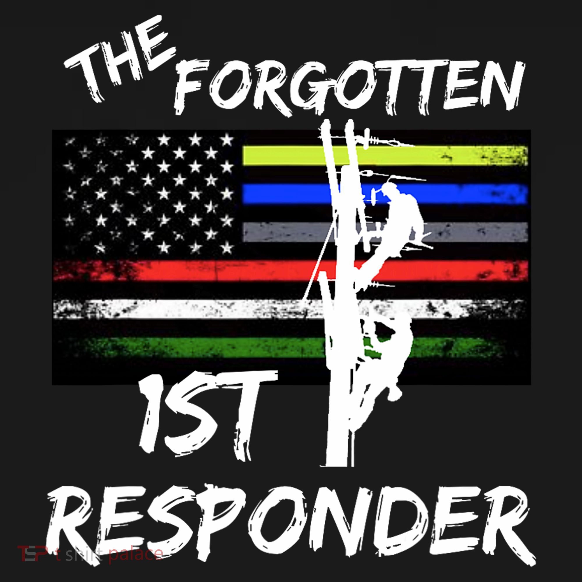 The Forgotten First Responder Tribute To Electrical Lineman USA-Made Doggie Bandana