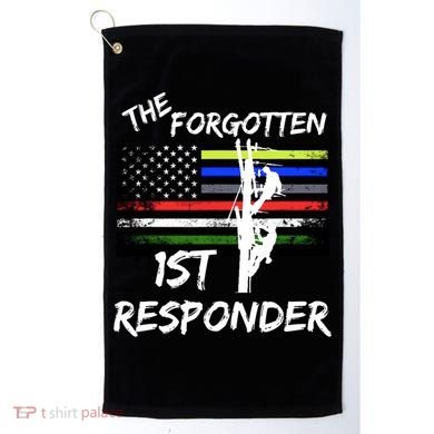 The Forgotten First Responder Tribute To Electrical Lineman Golf Towel