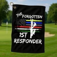 The Forgotten First Responder Tribute To Electrical Lineman Golf Towel thumb 1