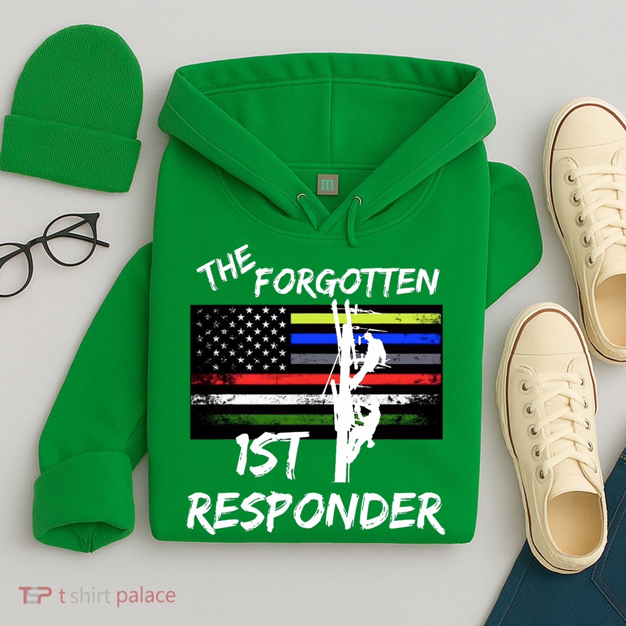 The Forgotten First Responder Tribute To Electrical Lineman Hoodie
