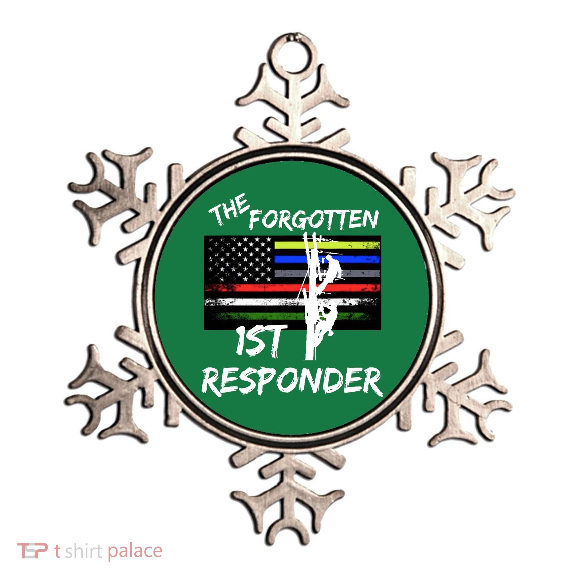 The Forgotten First Responder Tribute To Electrical Lineman Ornament