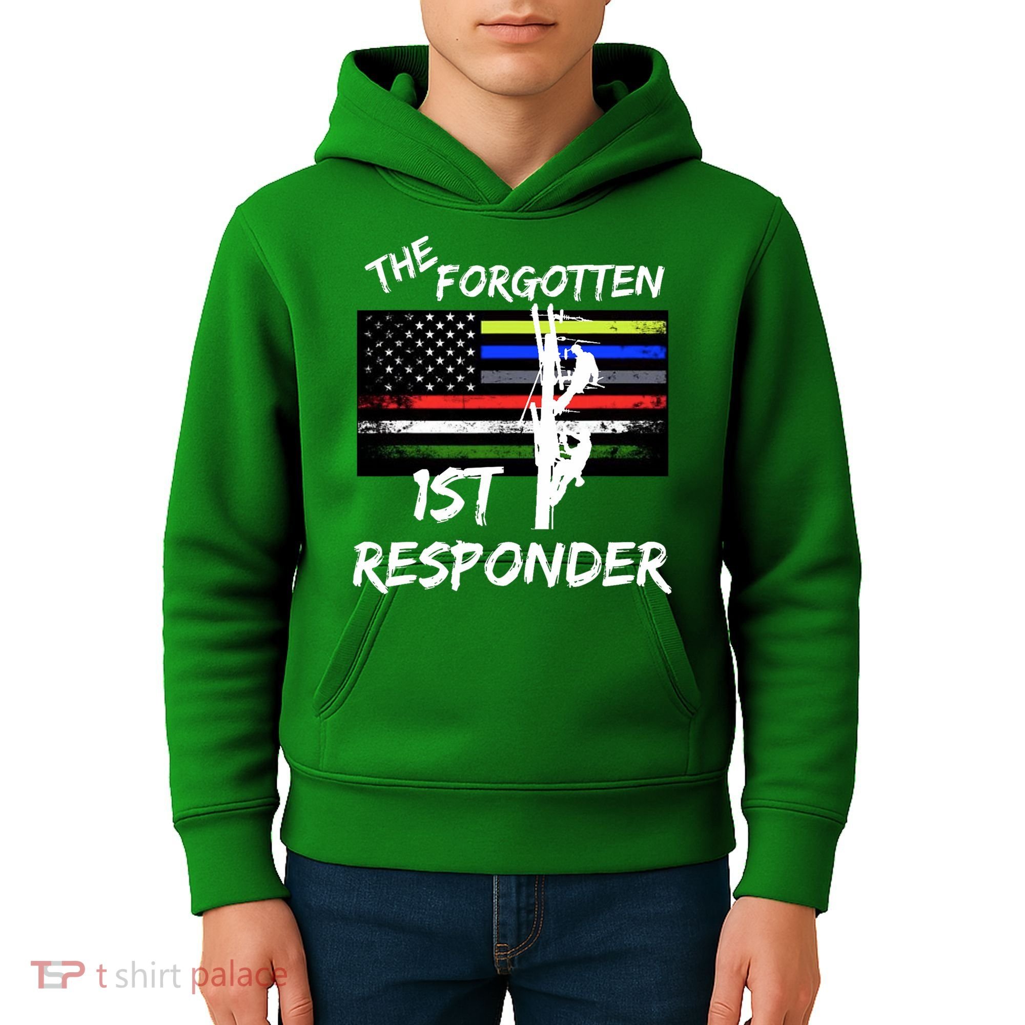 The Forgotten First Responder Tribute To Electrical Lineman Kids Hoodie