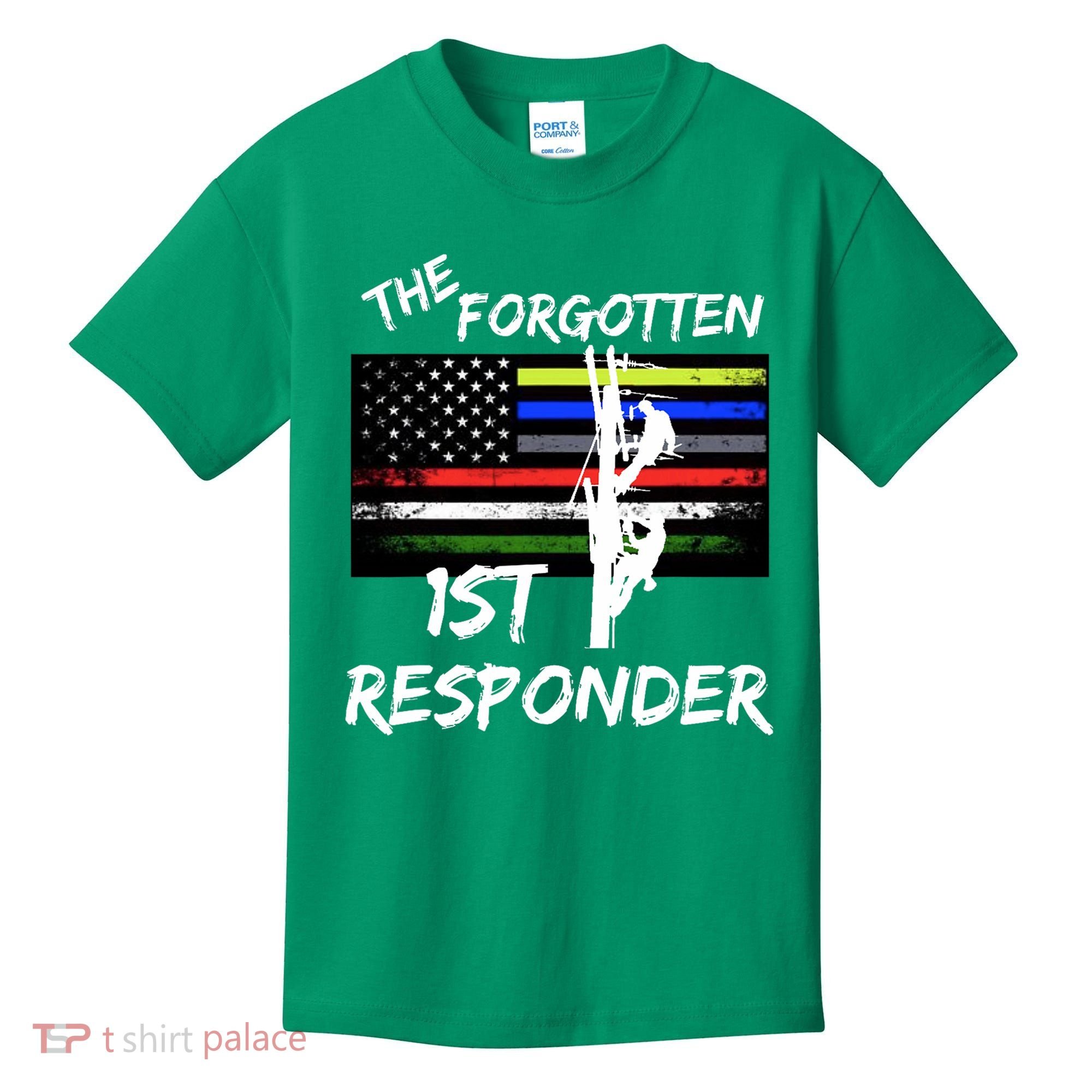 The Forgotten First Responder Tribute To Electrical Lineman Kids T-Shirt