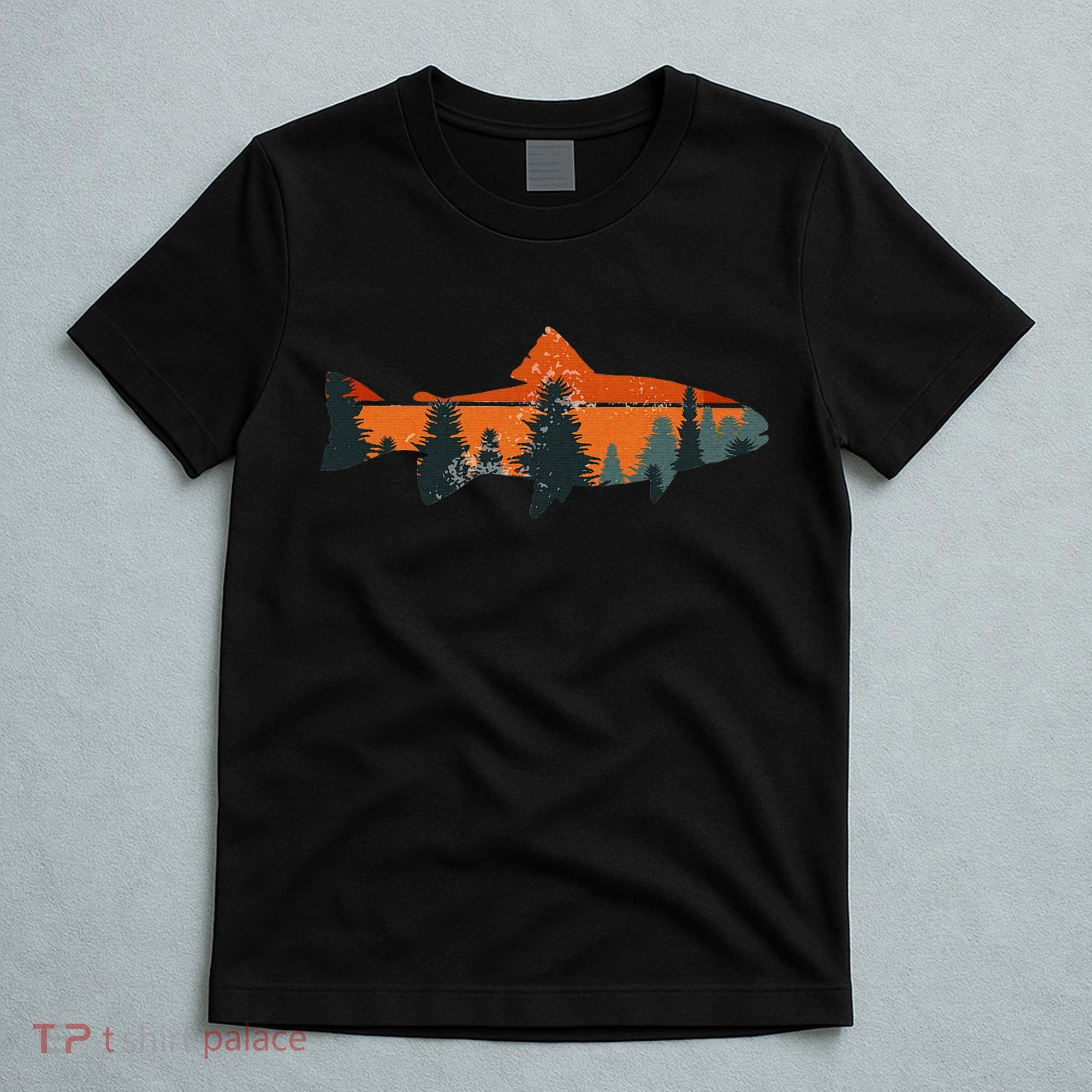 Trout Fly Fishing Nature Outdoor Fisherman Gift T-Shirt