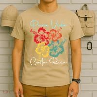 Tropical Flower Family Vacation Costa Rica Beach Pura Vida T-Shirt thumb 6