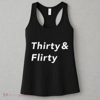 Thirty & Flirty Funny 30th Birthday Gifts 30 Years Old Women's Tank Top thumb 3