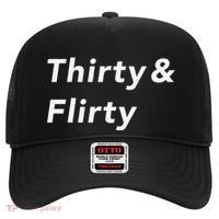 Thirty & Flirty Funny 30th Birthday Gifts 30 Years Old Hat thumb 0