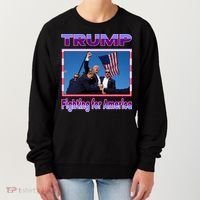 Trump Fighting For America Women's Sweatshirt thumb 0
