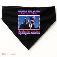 Trump Fighting For America USA-Made Doggie Bandana thumb 0