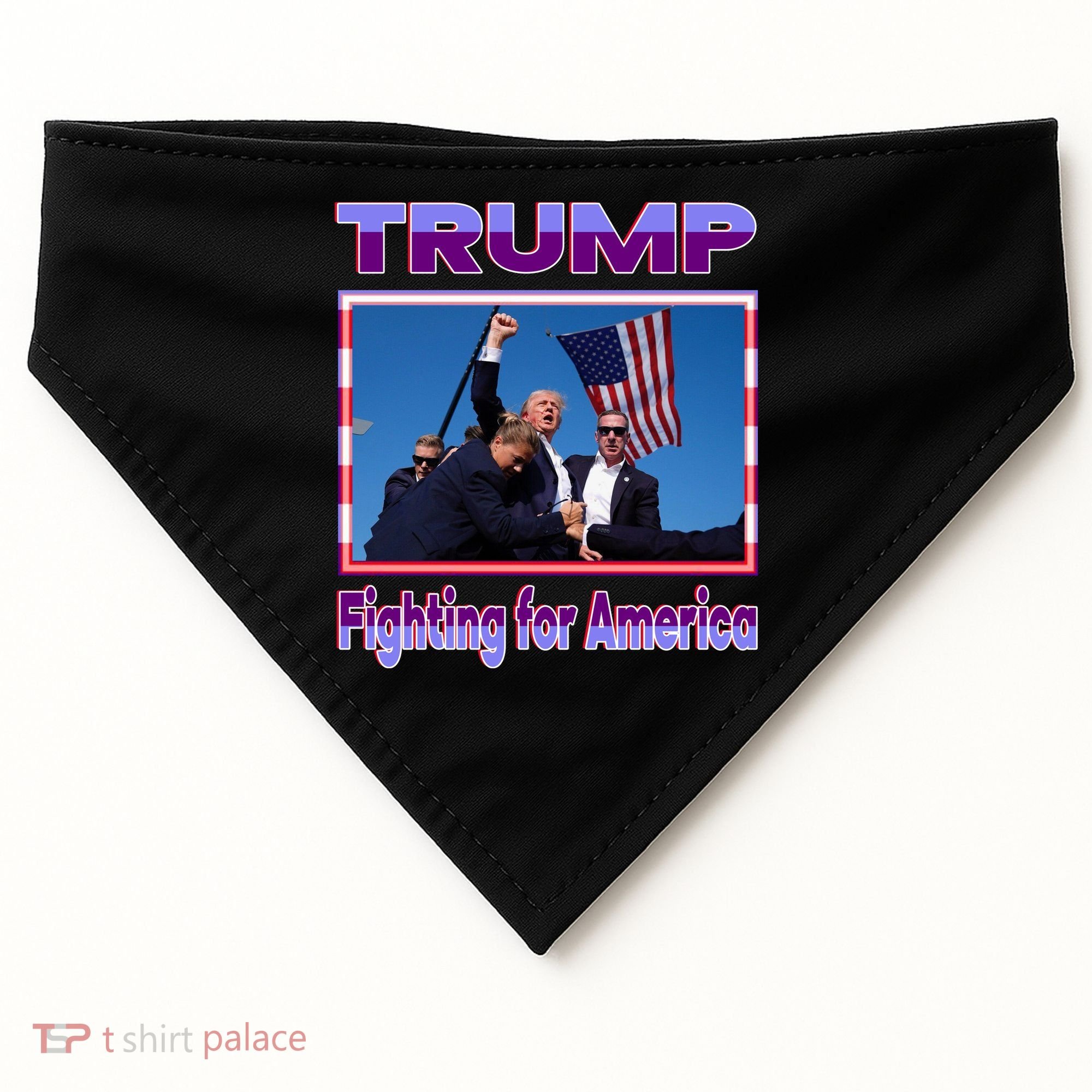 Trump Fighting For America USA-Made Doggie Bandana