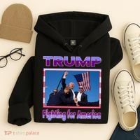 Trump Fighting For America Hoodie thumb 4