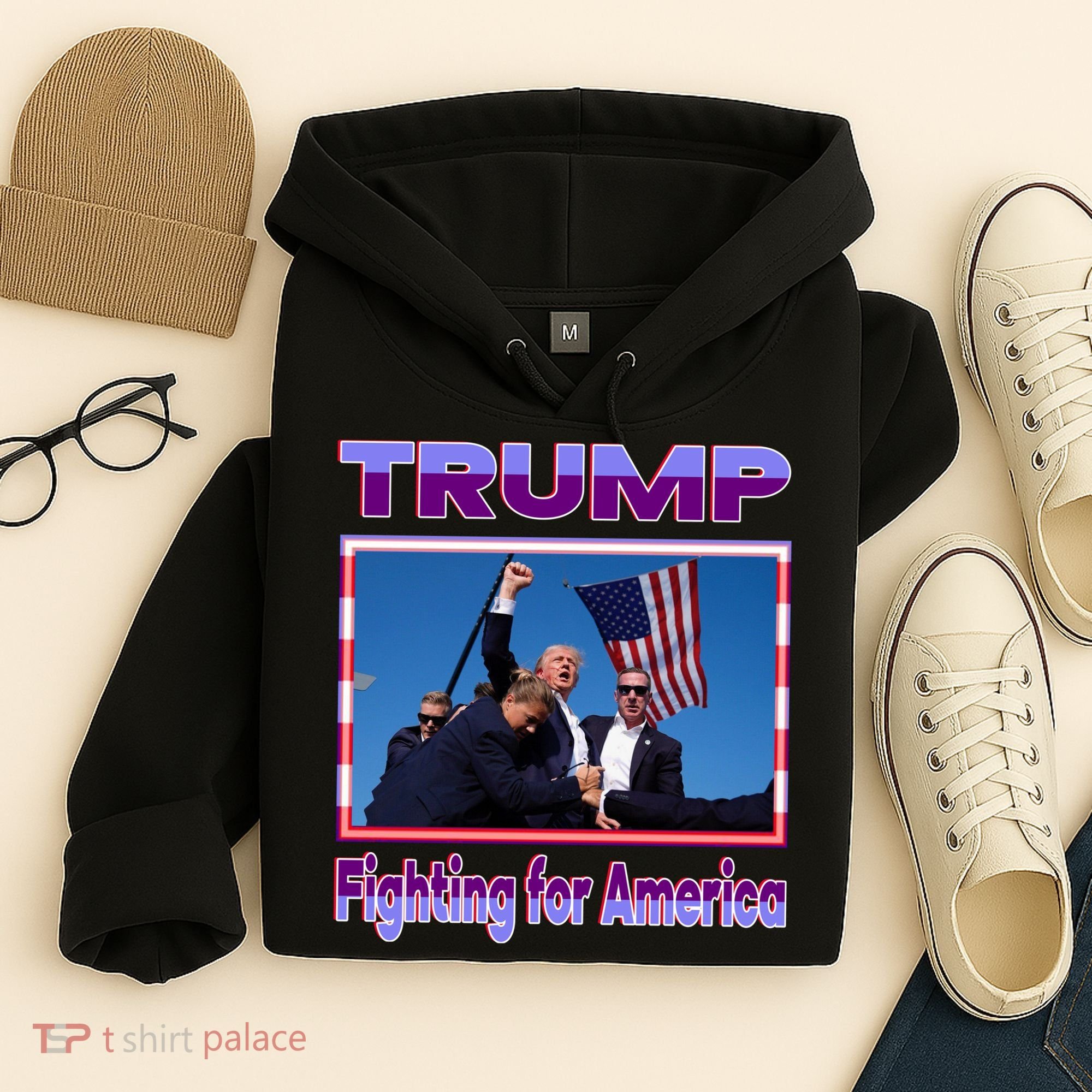 Trump Fighting For America Hoodie