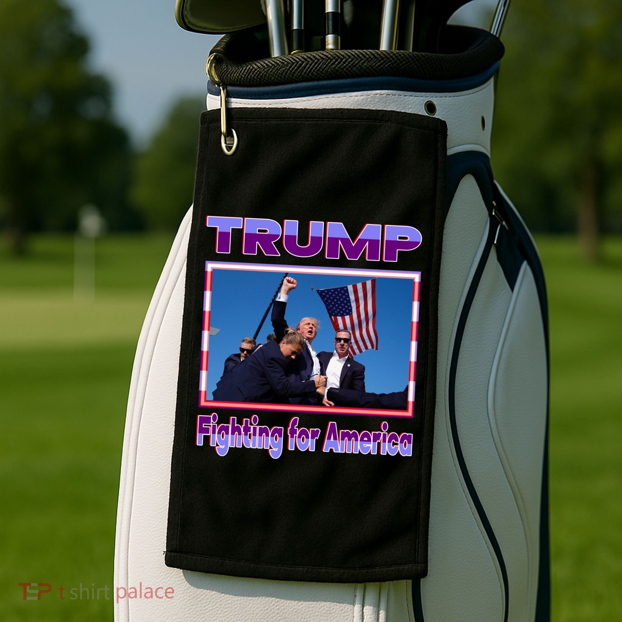 Trump Fighting For America Golf Towel