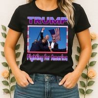 Trump Fighting For America Women's T-Shirt thumb 2