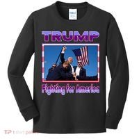 Trump Fighting For America Kids Long Sleeve Shirt thumb 0