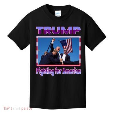 Trump Fighting For America Kids T-Shirt