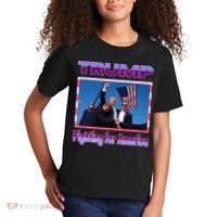 Trump Fighting For America Kids T-Shirt thumb 2