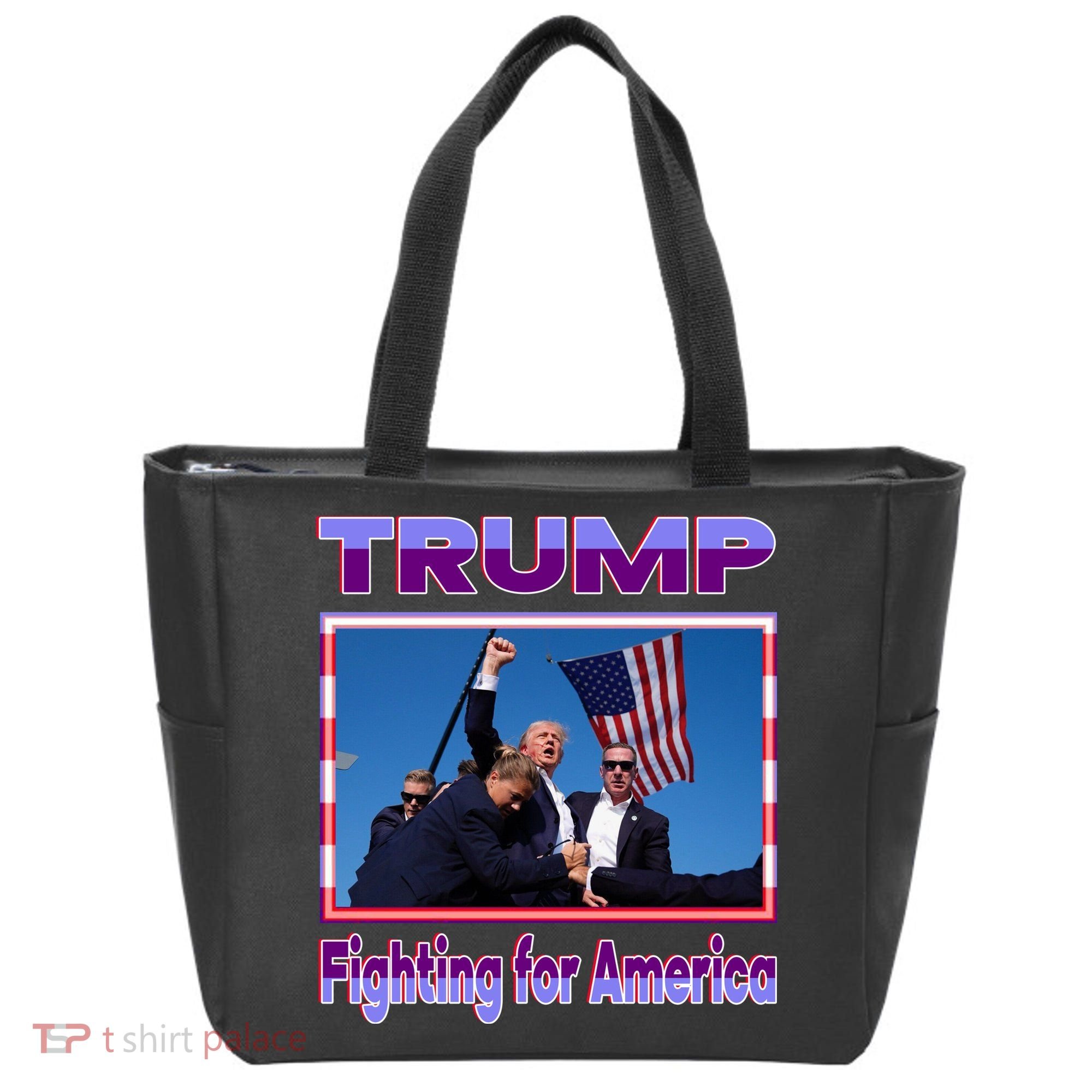 Trump Fighting For America Tote Bag