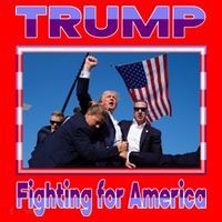 Trump Fighting For America Santa Hat thumb 1