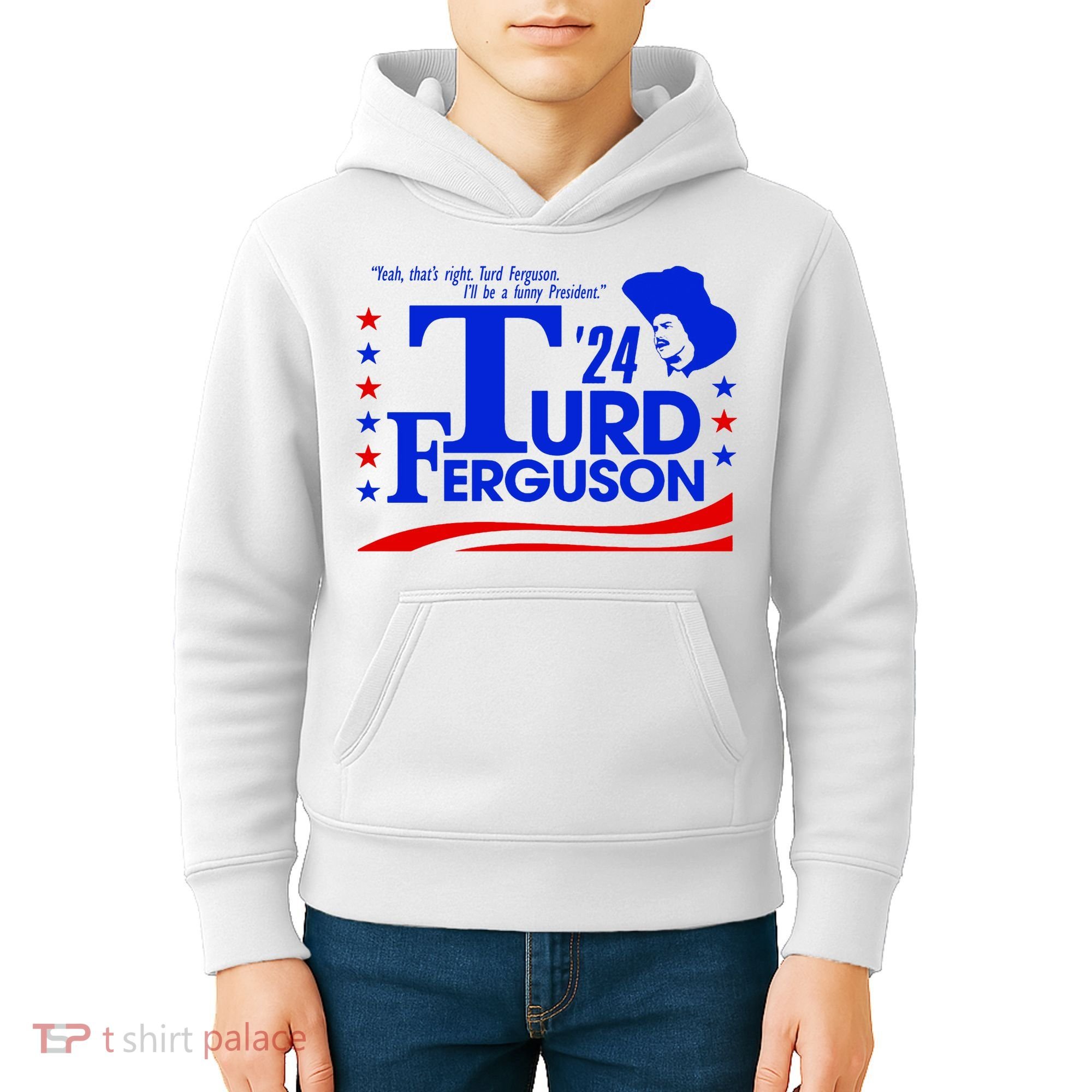 Turd Ferguson For President Election 2024 Kids Hoodie
