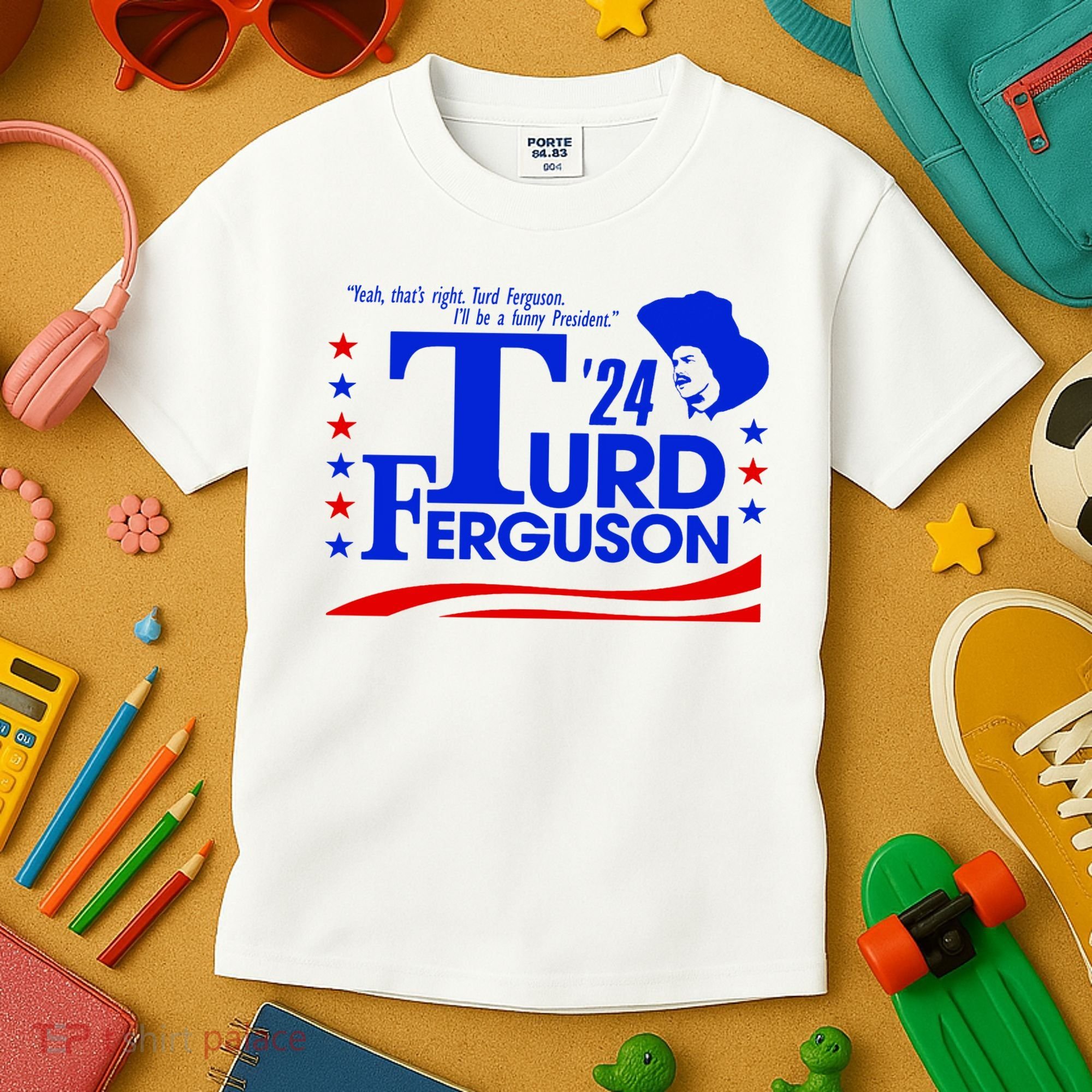 Turd Ferguson For President Election 2024 Kids T-Shirt