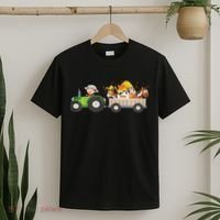 Tractor Farm Farmers Animals Horse Cow Chicken T-Shirt thumb 2
