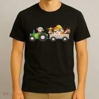 Tractor Farm Farmers Animals Horse Cow Chicken T-Shirt thumb 3