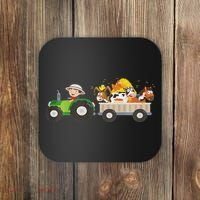 Tractor Farm Farmers Animals Horse Cow Chicken Coaster thumb 0