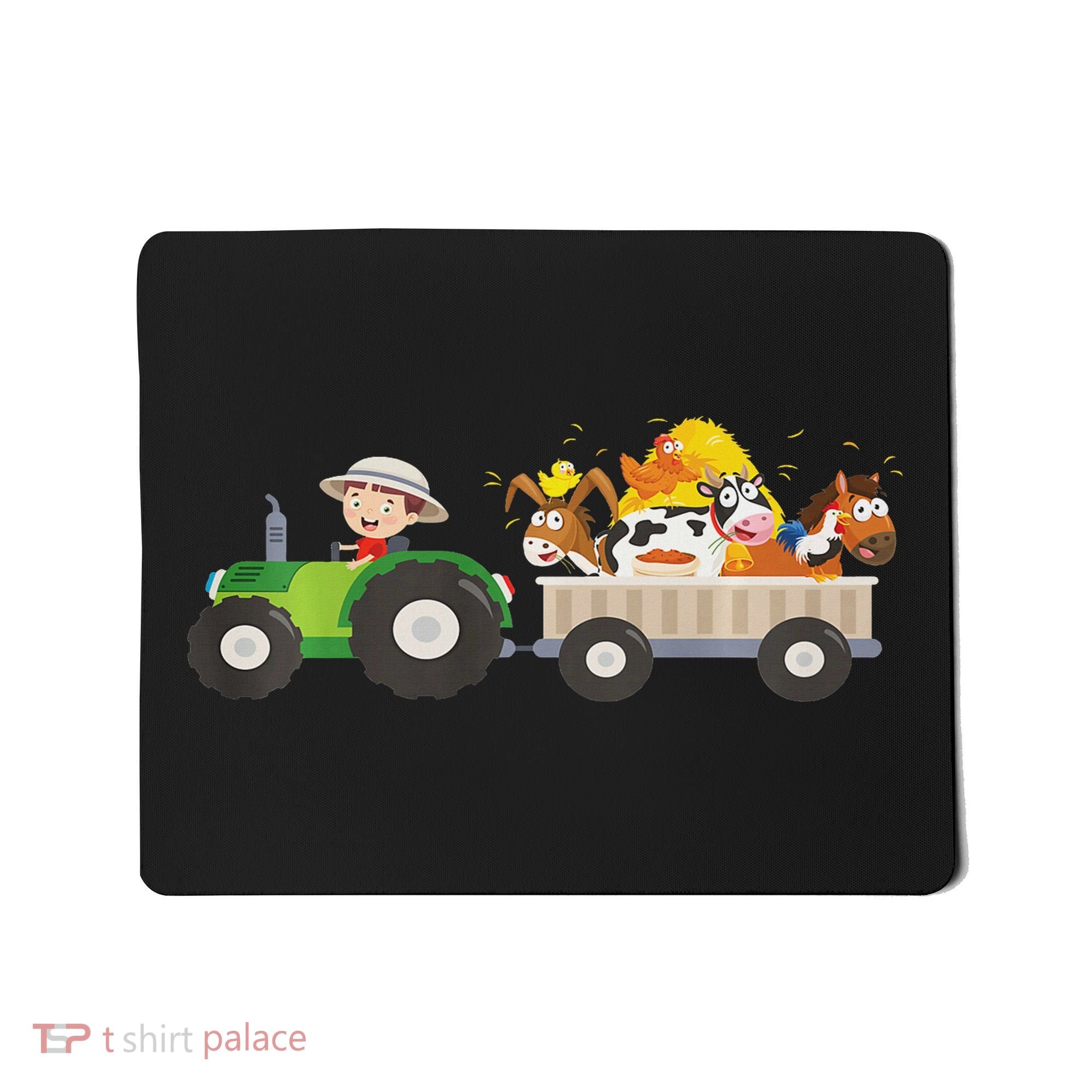 Tractor Farm Farmers Animals Horse Cow Chicken Mousepad