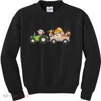 Tractor Farm Farmers Animals Horse Cow Chicken Kids Sweatshirt thumb 0
