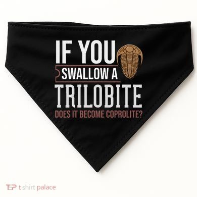 Trilobite Fossil Gift Future Paleontologist USA-Made Doggie Bandana