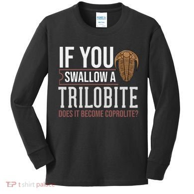 Trilobite Fossil Gift Future Paleontologist Kids Long Sleeve Shirt