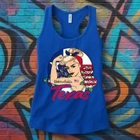 Texas For Girls Texas Proud State Flag For Woman Women's Tank Top thumb 3