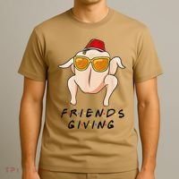 Turkey Friends Giving Happy Friendsgiving Funny Thanksgiving T-Shirt thumb 3
