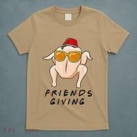 Turkey Friends Giving Happy Friendsgiving Funny Thanksgiving T-Shirt thumb 5