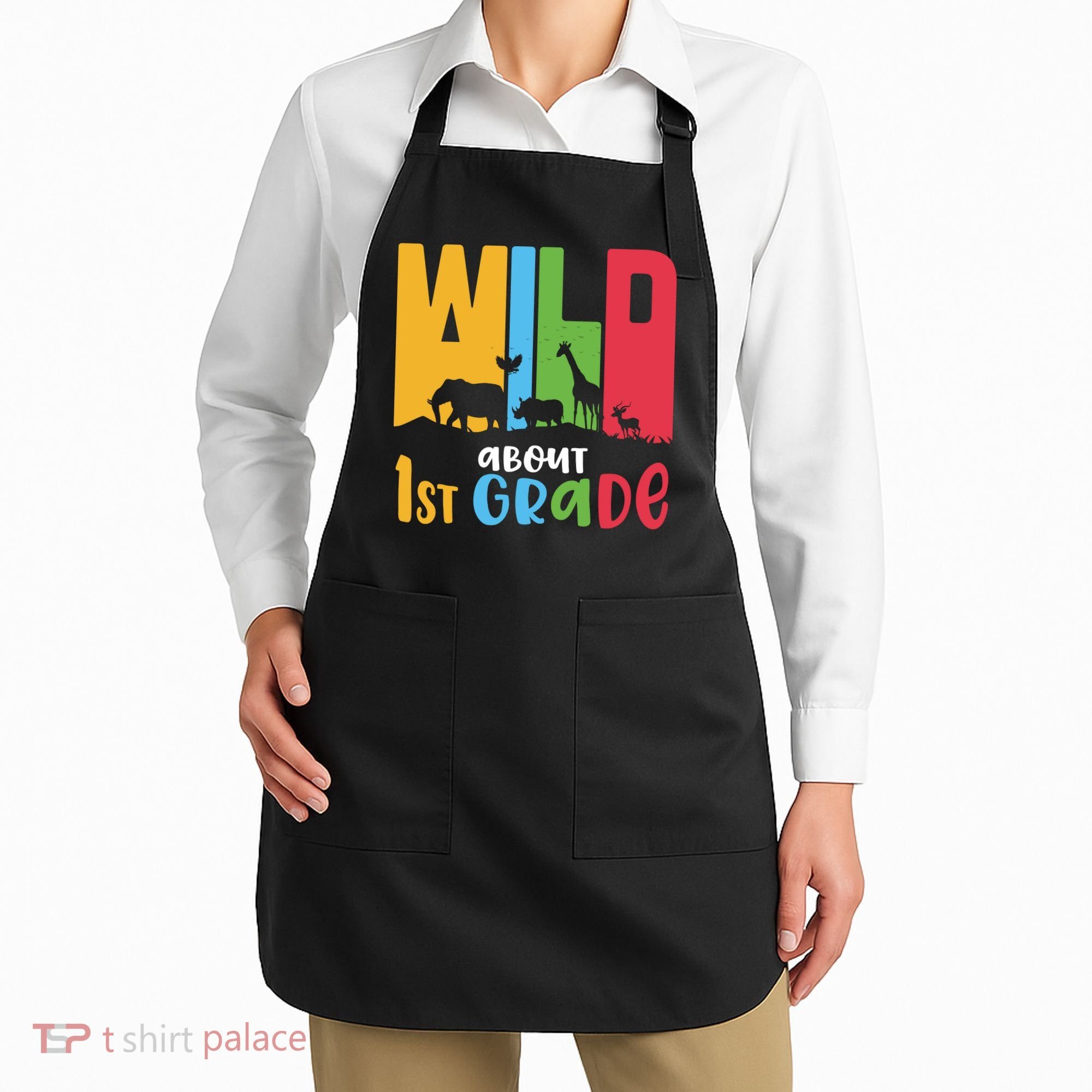 Team First Grade Wild About First Grade Back To School Apron
