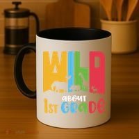 Team First Grade Wild About First Grade Back To School Coffee Mug thumb 4