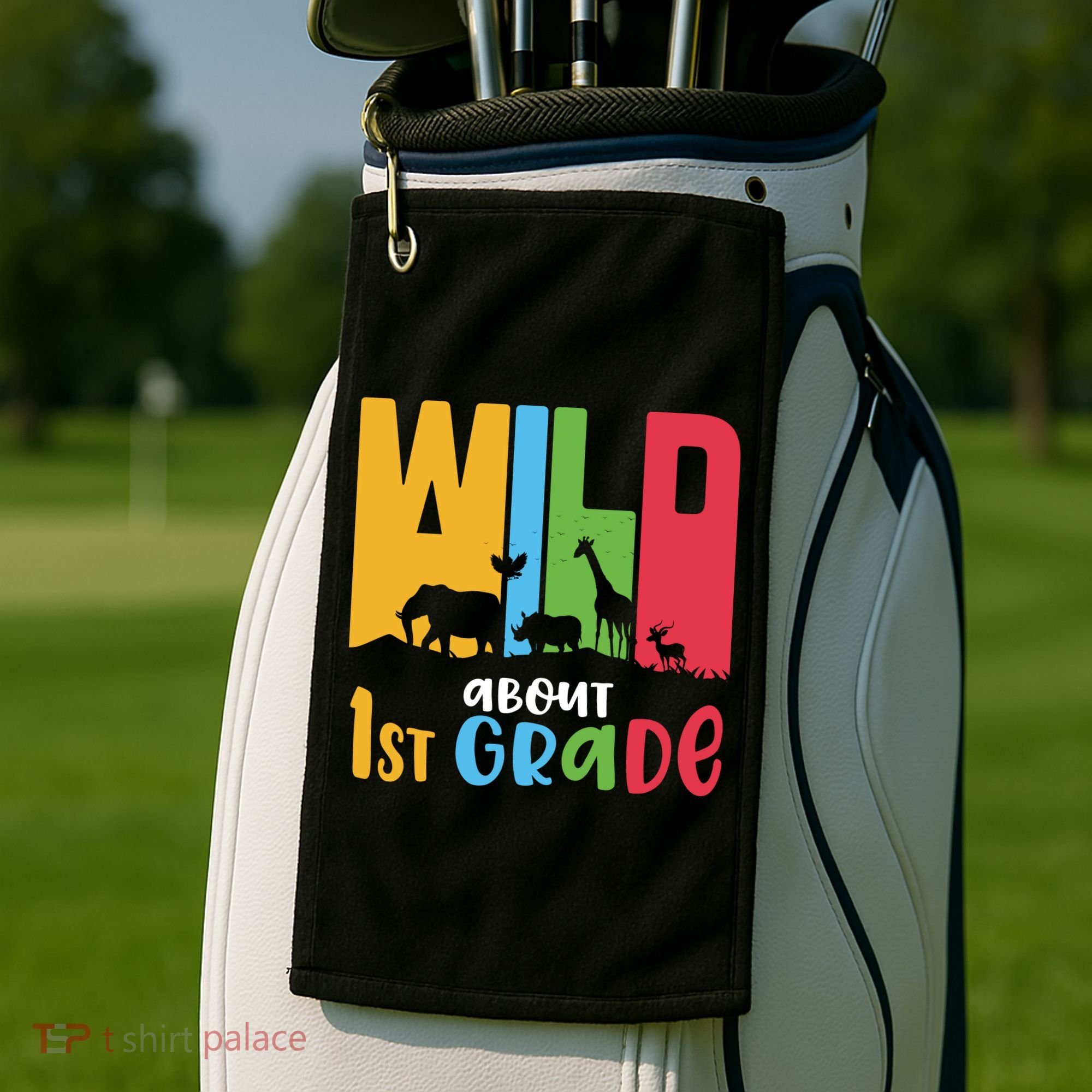 Team First Grade Wild About First Grade Back To School Golf Towel