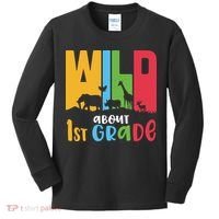 Team First Grade Wild About First Grade Back To School Kids Long Sleeve Shirt thumb 0