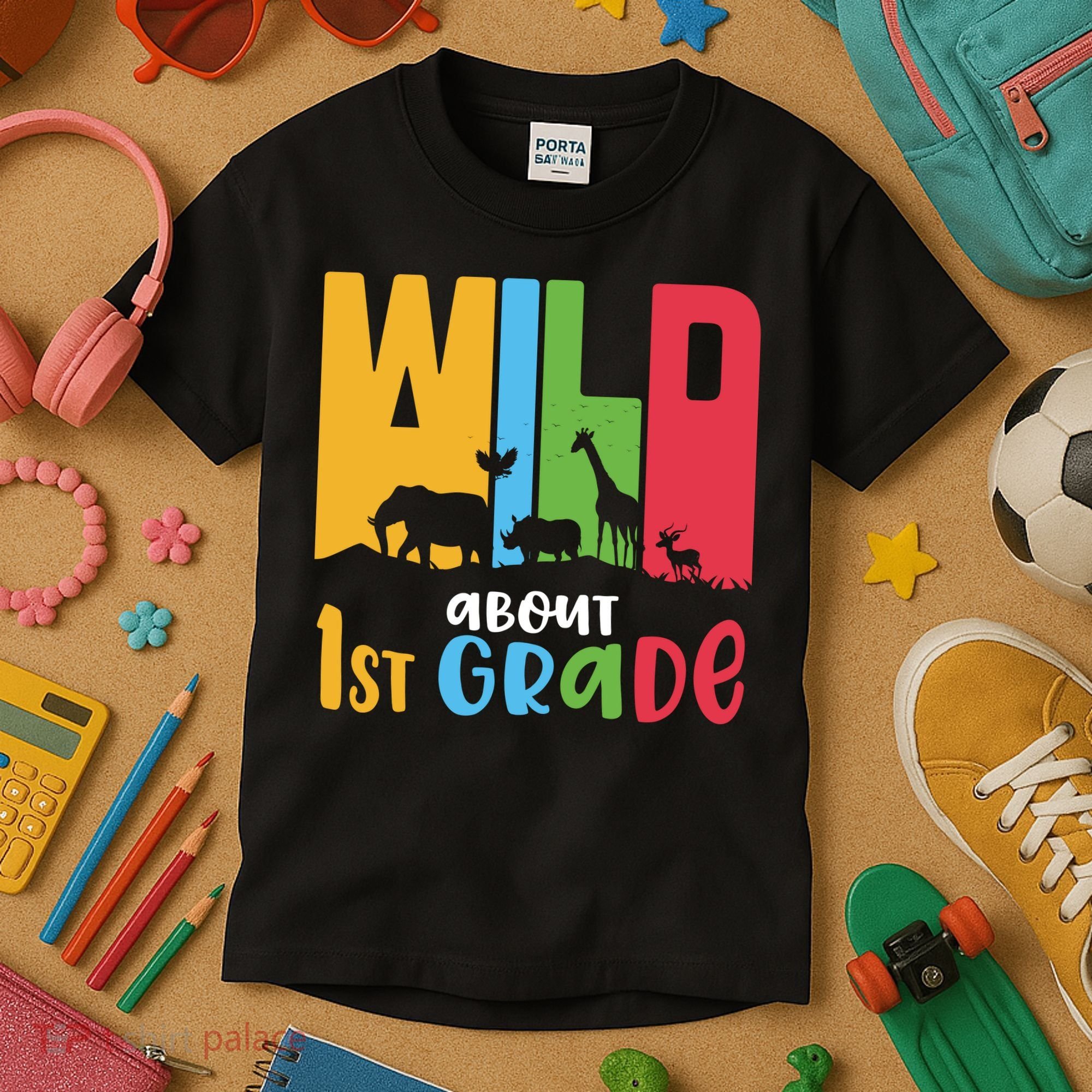 Team First Grade Wild About First Grade Back To School Kids T-Shirt