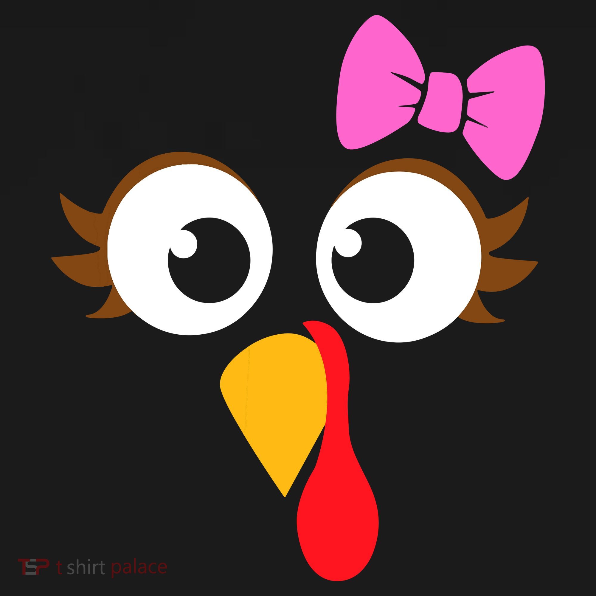 Turkey Face Girl Pink Bow, Thanksgiving Gift Sweatshirt