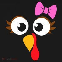 Turkey Face Girl Pink Bow, Thanksgiving Gift Kids Sweatshirt thumb 2