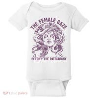 The Female Gaze Petrify The Patriarchy Feminist Witch Baby Bodysuit thumb 0