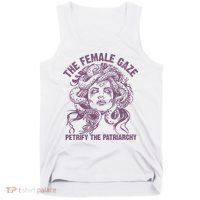 The Female Gaze Petrify The Patriarchy Feminist Witch Tank Top thumb 0