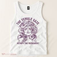 The Female Gaze Petrify The Patriarchy Feminist Witch Tank Top thumb 2