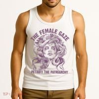 The Female Gaze Petrify The Patriarchy Feminist Witch Tank Top thumb 3