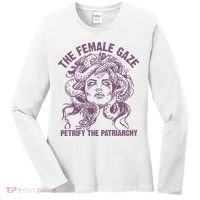 The Female Gaze Petrify The Patriarchy Feminist Witch Women's Long Sleeve Shirt thumb 0